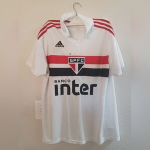 Vintage Adidas SPFC White Soccer Jersey